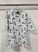 Patterned Short-Sleeve T-Shirt with Repeating Text