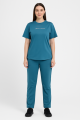 Comfortable Women's Loungewear Gym suit Set: Soft Short-Sleeved T-Shirt with 