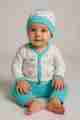 Sweet Citrus Baby Outfit with Matching Hat multicolour for newborn baby