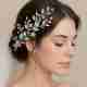Aqua Floral Hair Vine - Ethereal Bridal Elegance