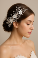 Elegant Butterfly Hair Accessory - Gold-Plated Hair Chain with Sparkling Rhinestone Butterflies