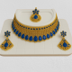 Elegant Blue Stone Necklace Set