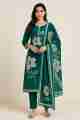 Elegant multi colour Floral Printed Unstitched Cotton Suit Set for Women – With Chiffon Dupatta 