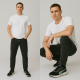Modern Sport-Inspired Sneakers with Contrast Detailing ( Black & Grey )