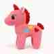 Colorful Unicorn Plush Toy with Heart Accents