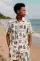 Unisex Face Print Co-ord Set – Summer Shirt & Shorts Combo