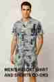 Men’s Abstract Print Resort Co-ord Set – Shirt & Shorts Combo