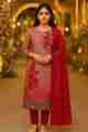 Elegant Floral Print Unstitched Suit Set ( 5 mtr )