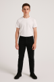  Kids' Black Stretch Cargo Pants with Drawstring Waist