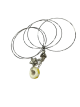 Elegant Silver Charm Bangles with Pendant