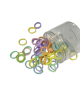 Rainbow Mini Hair Ties Jar - Colorful Styling Essentials(50pcs in 1pack)
