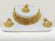 Elegant Gold-Tone Bridal Choker Set with Intricate Crystal Embellishments
