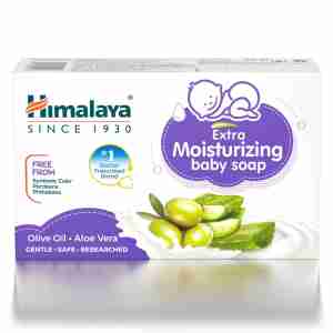 Himalaya Extra Moisturizing Baby Soap – With Olive Oil & Aloe Vera |250g | Gentle & Safe for Baby’s Skin