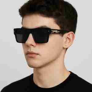 Trendy Oversized Square Sunglasses | Gradient Black Lens | Lightweight Metal Frame | UV400 Protection | Unisex Stylish Shades | Streetwear Ready