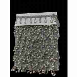  Silver Lace Lace for Women Use for Women Sarees, Blouse, Lahanga & Bridal Duppta Suit 9 meter 