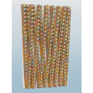 CRAFT LOVE LIGHT MULTI COLOR STONE WITH GOTTA PATTI 9 MTR